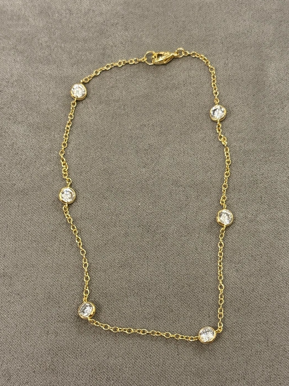 Adina Eden CZ station anklet NWT